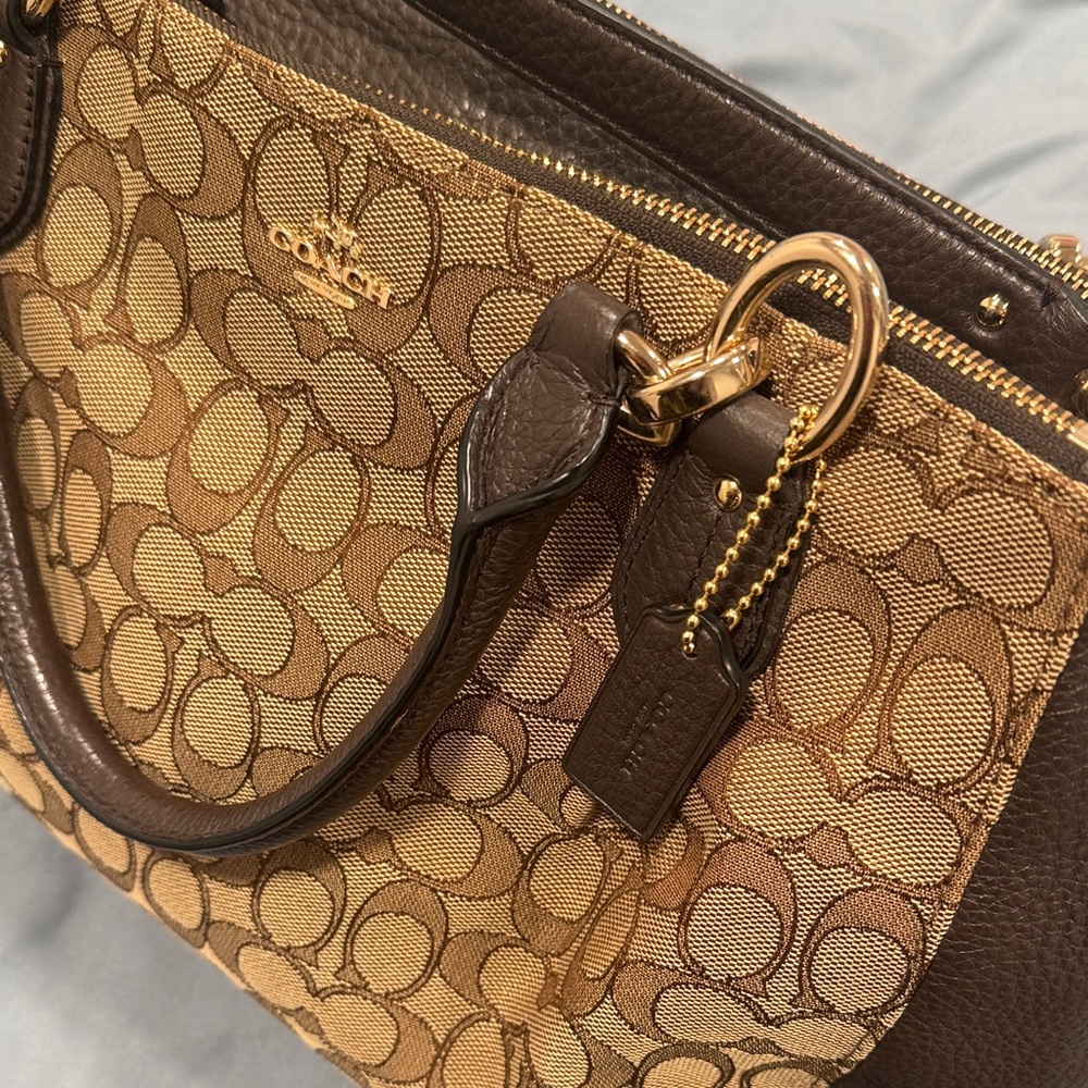 Authentic Coach Outline Signature ColetteCarryall w/original removable crossbody - Picture 6 of 14